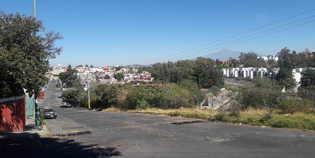 Vista
general de la zona de riesgo.