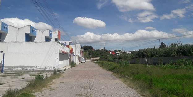 Viviendas
en zona de riesgo.