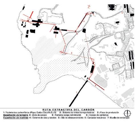 Ruta extractiva del carbón del paisaje minero “Ruinas de ENACAR”.