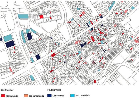 Map of empty housing in Bormujos and Bollullos de la Mitación.